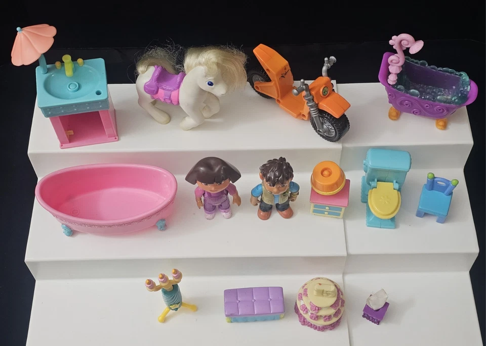 Dora The Explorer Diego Boots Backpack Tico Isa Swiper Benny Pony Furniture Lot - Image 4 of 4