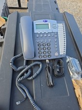 AT T 974 4-Line Small Business Office Desk Phone w/ Power Adapter  Cords Tested