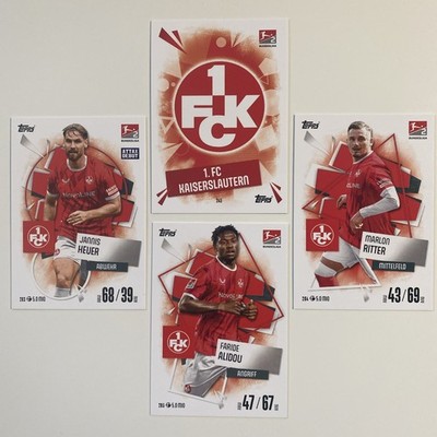 Match Attax Bundesliga 25/26 Team Set 1. FC Kaiserslautern Alle 4 Karten