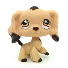 Mini Pet Shop Toys Gift LPS #575 Limited Flower Eyes Brown Cocker Spaniel Dog
