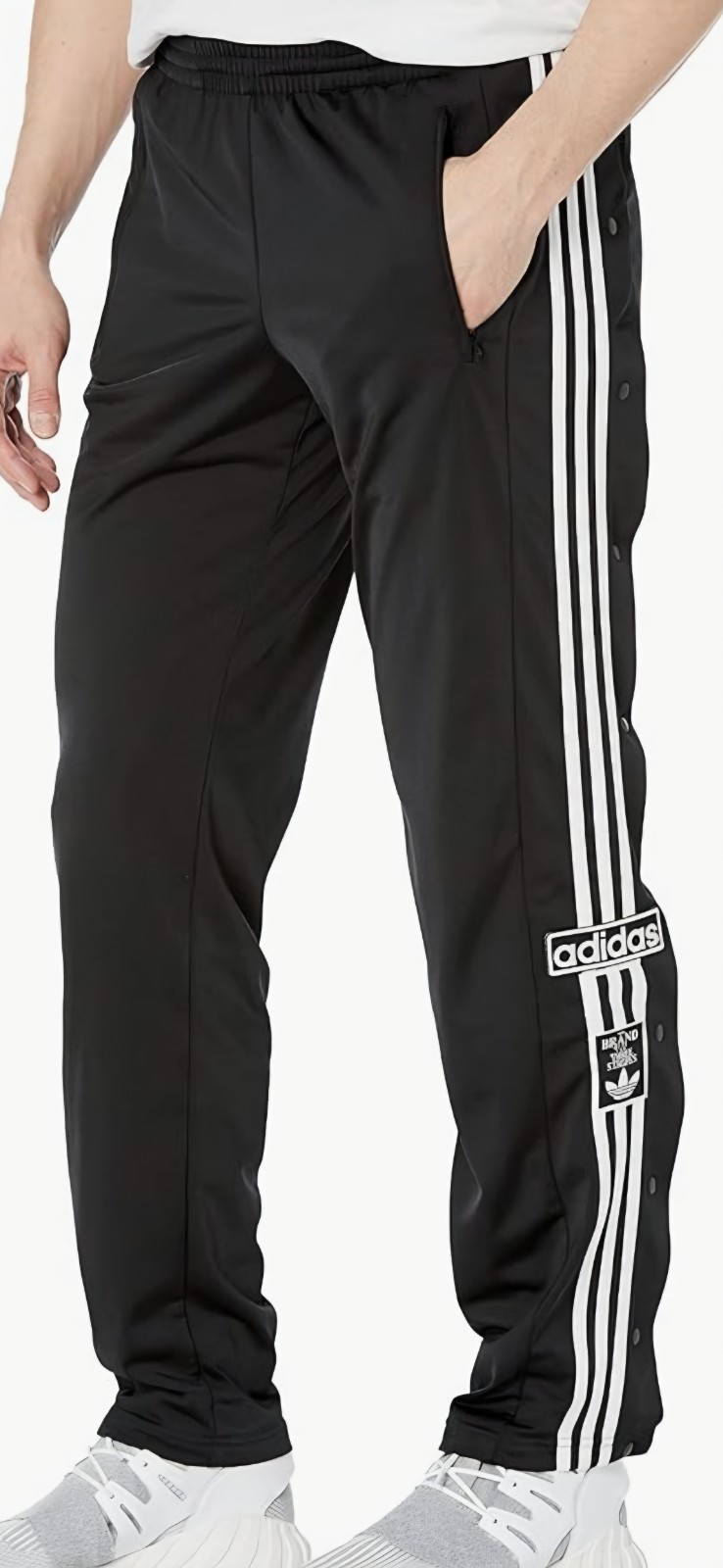 Adidas Men's Originals Adibreak Track Pants  Size 2XL Snap Button Sides Black