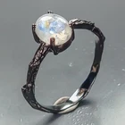 Handmade Natural Moonstone Ring 925 Sterling Silver Size 8 /R478807