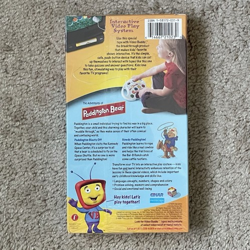 Video Buddy Interactive VHS ~ The Adventures of Paddington Bear ~ NEW, Sealed - Foto 2 di 6