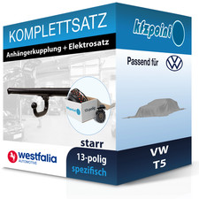 Für VW T5 04.2003-09.2009 WESTFALIA Anhängerkupplung starr + 13polig E-Satz AHK