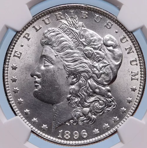1896 MORGAN SILVER DOLLAR United States of America USA Coin NGC UNC Detai i57722