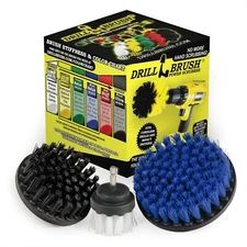 Heavy Duty Drill Brush Attachments for Cleaning Upholstery, Carpet, Automotive