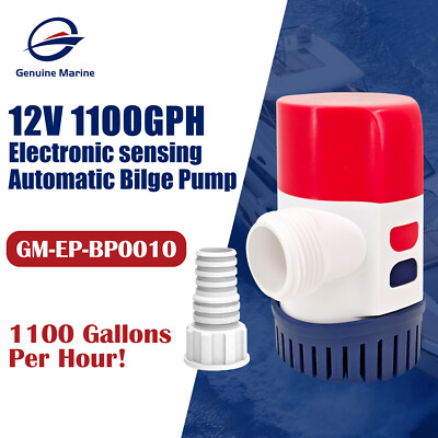 Live Well Sanuke 1100GPH Automatic Bilge Pump - 12V Marine Water Pump With Built-in Float Switch Rule Mate 1100 Bilge Pump Live Well Sanuke 1100GPH Automatic Bilge Pump - 12V Marine Water Pump With Built-in Float Switch Rule Mate 1100 Bilge Pump