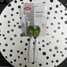 OXO Tot Feeding Spoon Set with Soft Silicone New In Package