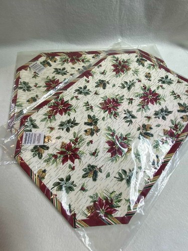 Longaberger Stoff Urlaub Botanisch Wende Tischsets - 2er Set Neu Paket - Bild 3 von 4
