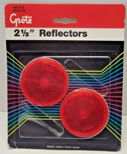 Grote 40072-5 Stick-On 2-1/2" Round Reflector(s) RED - 2-Pack Mailbox Trailer