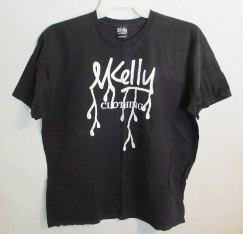 M Kelly Clothing 100% cotton black short sleeve graphic t-shirt *Sz L* - Picture 1 of 3