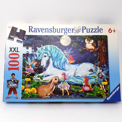 Ravensburger Puzzle Unicorn Fairy 100 pc XXL Fantasy Enchanted Forest Complete