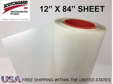 Paint Protection Film Clear Bra 3M Scotchgard Pro Series 12" x 84" Sheet