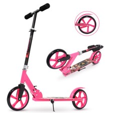 Image of Folding Kids Push Scooter Portable Adjustable Height Big Wheel Children Gifts
