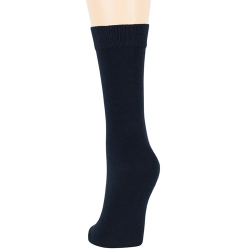 Women's Cotton 4 Pack Solid Soft Thin Crew Regular Socks Medium 9-11 Dark Navy - Picture 6 of 7