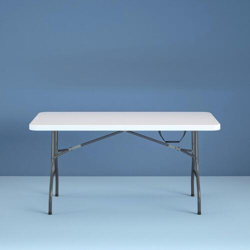 Premium Folding Table Use for Catering Parties Holiday Office White Speckle 6-Ft - Picture 2 of 8