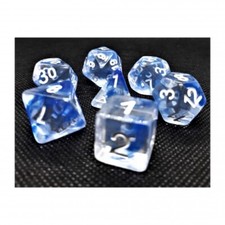 W&uuml;rfelset Transparent - Nebula Blue (7)