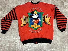 VTG 90  s Disney Mickey Mouse Full Zip Reversible Sweatshirt Jacket Size Large