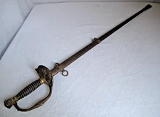Antique Staff & Field Officer’s Sword With Scabbard Eagle Handle 1860's - 1870's