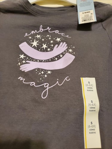 Cat & Jack Girl's Embrace Magic Long Sleeve T-Shirt Size S (6/6X) - NEW W/TAG - Picture 2 of 6