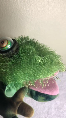 Frog puppet with bulging eyes Plush Stuffed Animal - Video 1 of 1