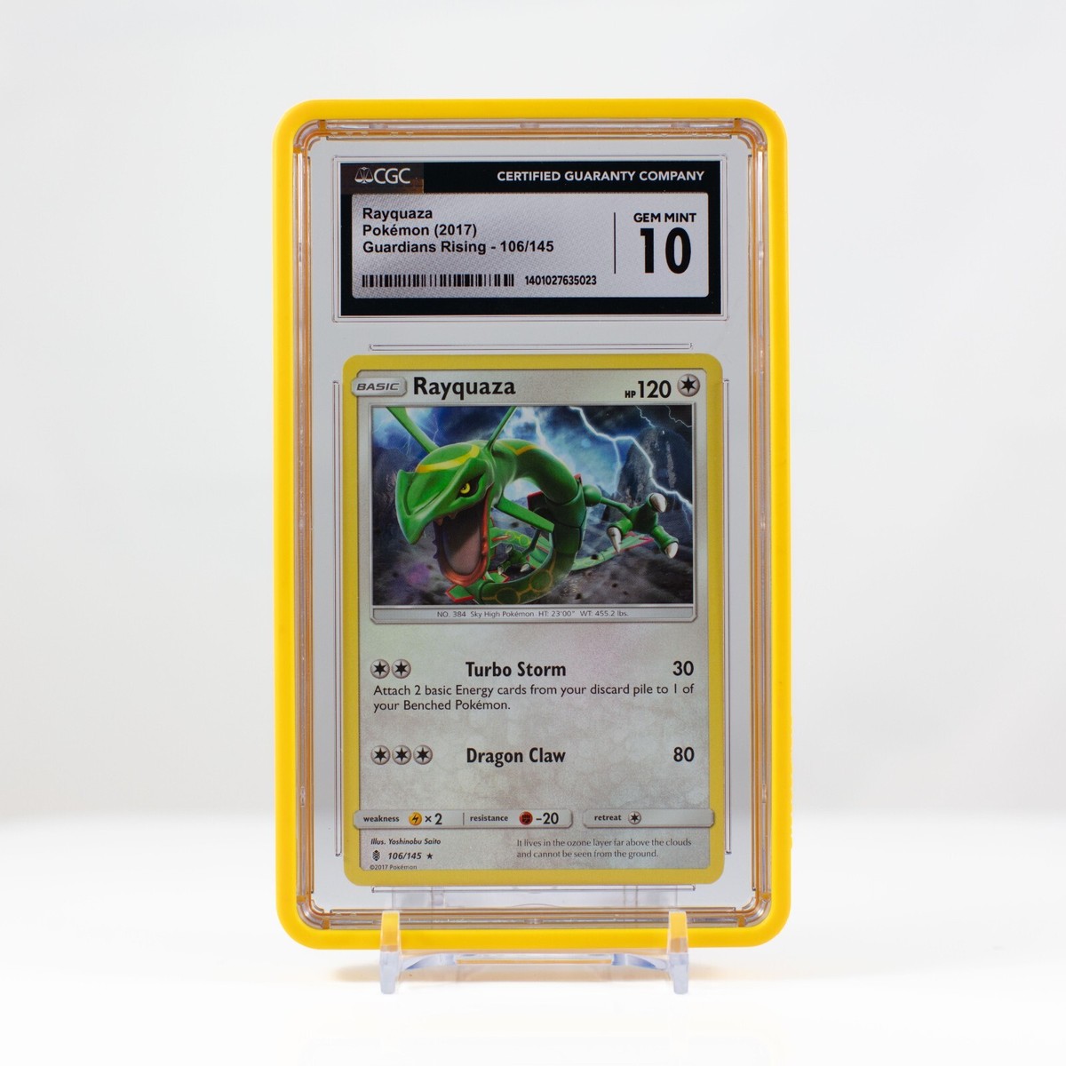 Pokémon Rayquaza Non-Holo #106 Guardians Rising 2017- CGC 10 GEM