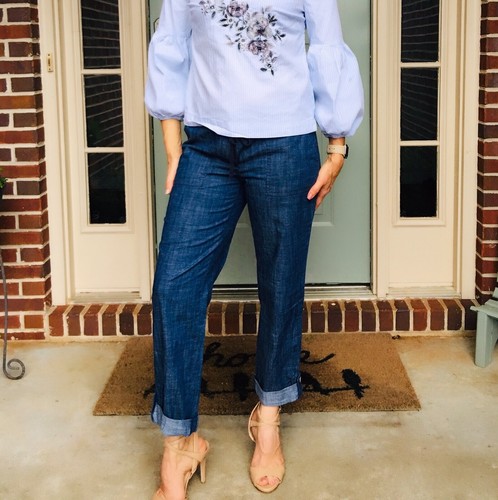 Talbots Signature Chambray Straight Leg 
