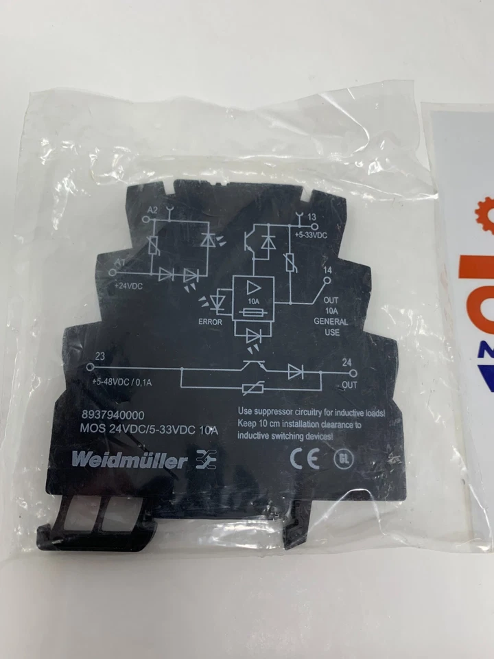 Weidmuller 8937940000 Solid State Relay Terminal Block 24VDC/5-33VDC 10A - Image 2 of 4