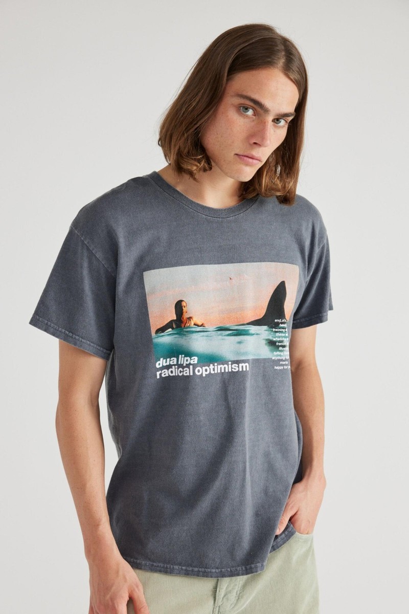 Dua Lipa Mens Radical Optimism Washed Cotton Album Graphic Dua Lipa Mens Radical Optimism Washed Cotton Album Graphic