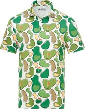 Men`s Royal and Awesome Green Golf Shirt Dance Floors Performance Polo S – XXL
