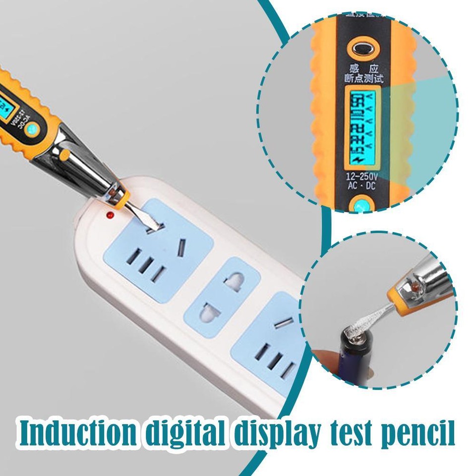 AC-DC Non-Contact LCD Electric Test Pen Voltage Digital-Detector Tester ...