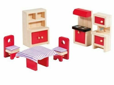 PLAYTIVE JUNIOR Puppenhaus- Möbelset Küche aus HOLZ | eBay