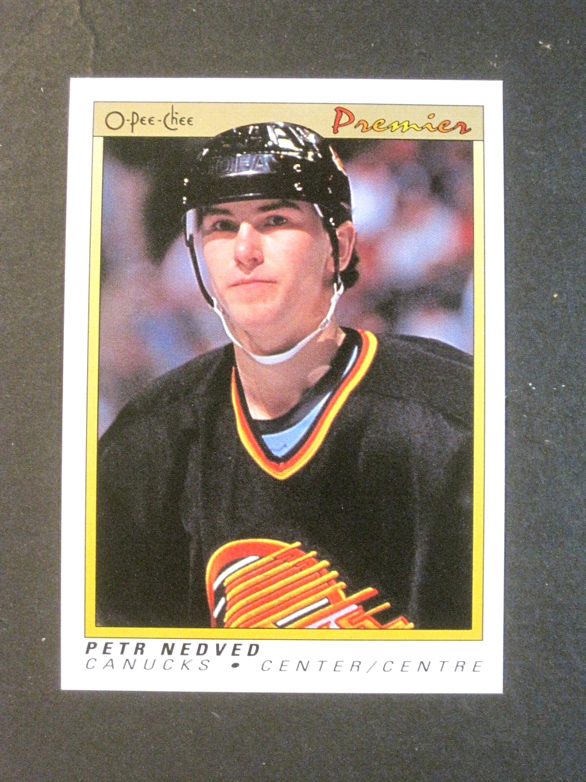 1990-91 O-PEE-CHEE PREMIER PETR NEDVED VANCOUVER CANUCKS ROOKIE CARD #81!!!