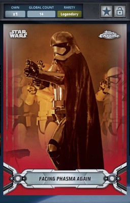 Star Wars Card Trader DIGITAL Chrome Legacy CAPTAIN PHASMA 14cc Legendary