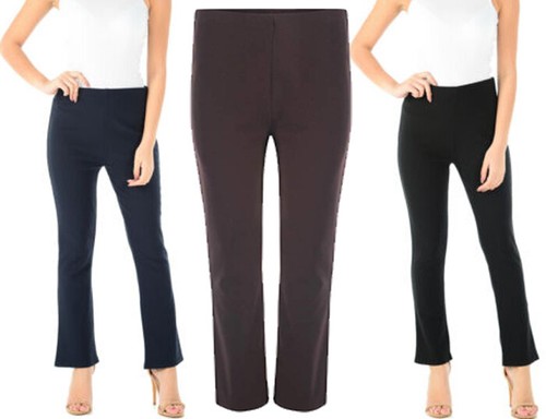 black ribbed trousers 2 pack plus size 