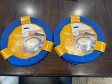 Our Table Silicone Adjustable Pie Crust Shield Set Of 2 Brand New