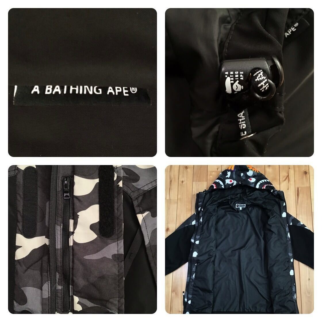 BAPE glow in the dark city camo Shark snowboard jacket A