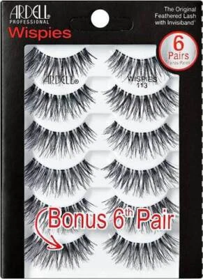 Natürliche falsche Wimpern auf einem Streifen 113 Wispies Ardell Augen 6er-Pack
