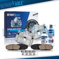 Front Disc Calipers w/ Bracket + Ceramic Brake Pads for Honda Odyssey Acura MDX