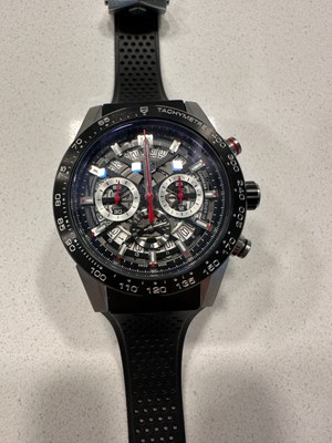 tag heuer carrera caliber heuer 01 skeleton 45mm mens watch