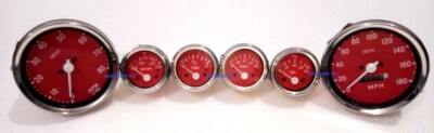 Smiths Replica Kit- Elec Temp + Oil + Fuel + Amp Gauge+Speedometer +Tacho 100 mm