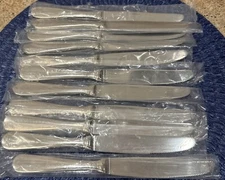 New Oneida Baguette Stainless Steel 9.75" Dinner Knife Set Of 11
