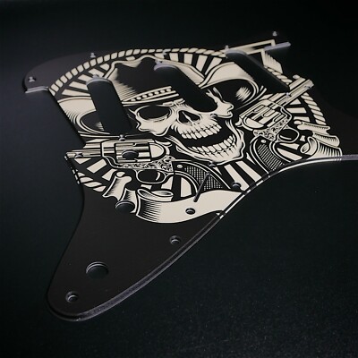 Fender Strat Schlagbrett   Cowboy Skull   Custom Pickguard   Grafik   Stormgu...