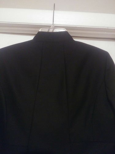 Kasper: Womens Black 2 Piece Sleeveless Sheath Dress & Collar Jacket SZ 10 - Picture 11 of 12