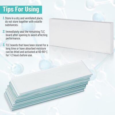 TLC Plates 25mmx75mm Glass Backed TLC Classical Silica Gel Plate GF254 (80/Box)