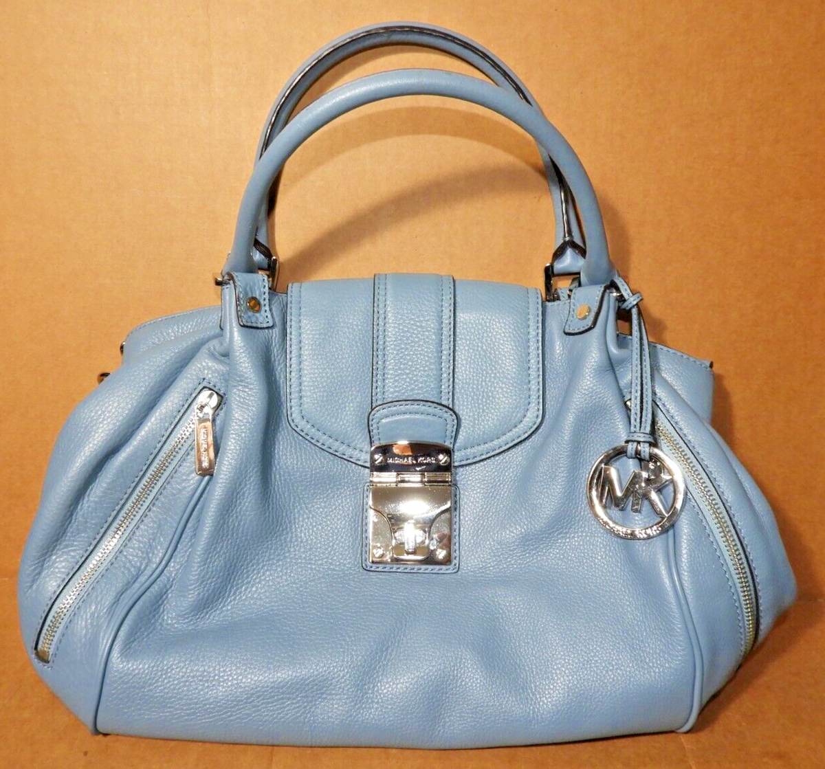 MICHAEL KORS 2 WAY HANDBAG SHOULDER BAG LEATHER (AQ-1204) GRAY 