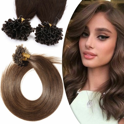 100% Echthaar Remy Keratin Bonding Hair Extensions 200 Strähnen 1G Dick 50/60cm - Bild 16 von 25