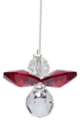 WILD THINGS GIFTS January Birthstone Garnet Crystal Guardian Angel Love & Guidance Hanging Charm