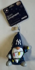 New York Yankees Christmas Tree Holiday Ornament - Gnome with lights - Vinyl