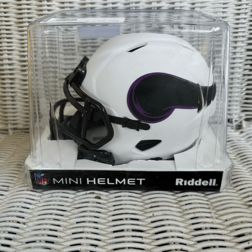 RANDY MOSS Auto Minnesota Vikings Riddell Lunar Eclipse Mini Casco Radtke Cert - Foto 3 di 8